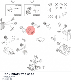 Diagram preview: HORN BRACKET EXC 08 (78011061000)