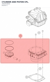 Diagram preview: CYLINDER AND PISTON CPL. (79630038000)