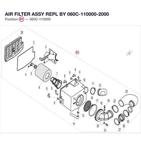 AIR FILTER ASSY REPL BY 060C-110000-2000 product image