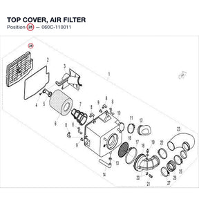 TOP COVER, AIR FILTER product image