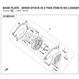 BASE PLATE - WHEN STOCK IS 0 THIS ITEM IS NO LONGER AVAILABLE product image