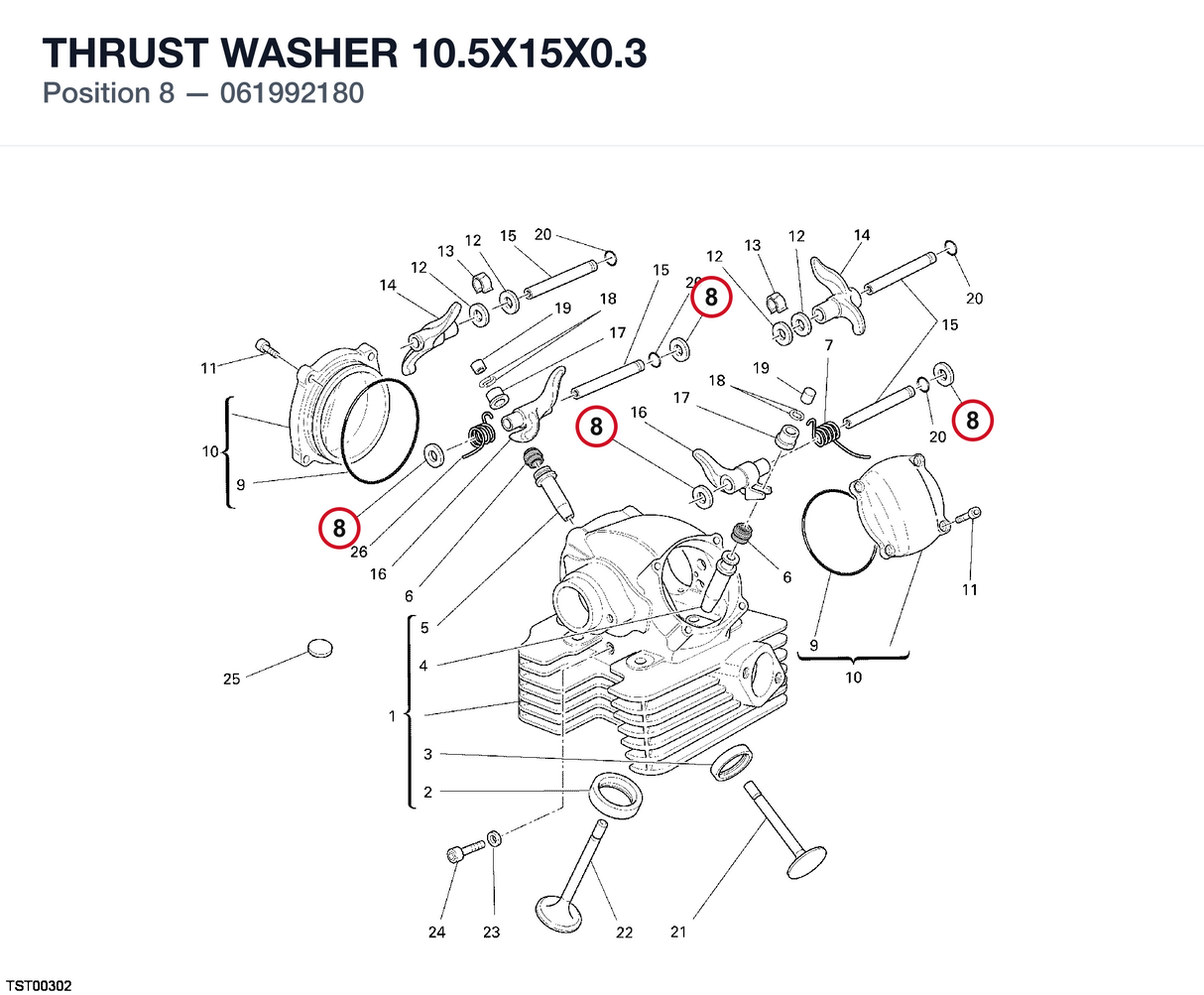 THRUST WASHER 10.5X15X0.3