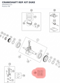 Diagram preview: CRANKSHAFT REP. KIT DUKE (00050002314)