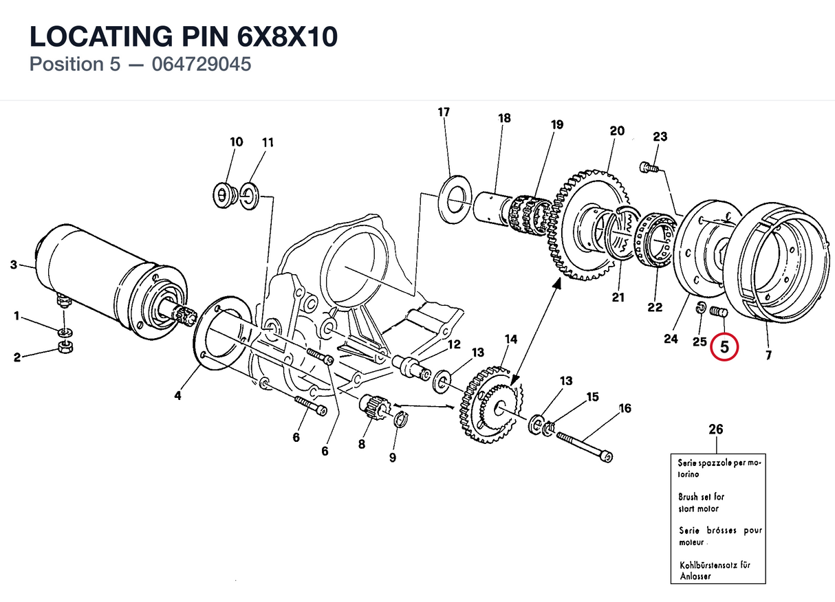 LOCATING PIN 6X8X10