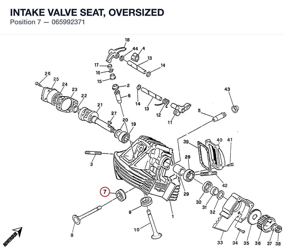 INTAKE VALVE SEAT, OVERSIZED