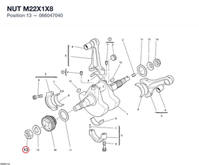 NUT M22X1X8 066047040 diagram position