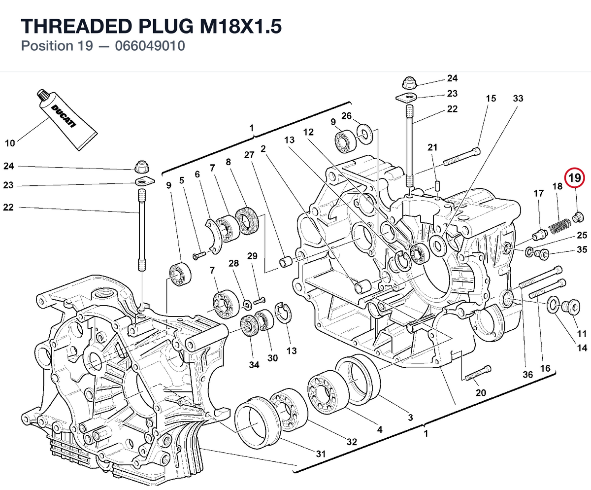 THREADED PLUG M18X1.5