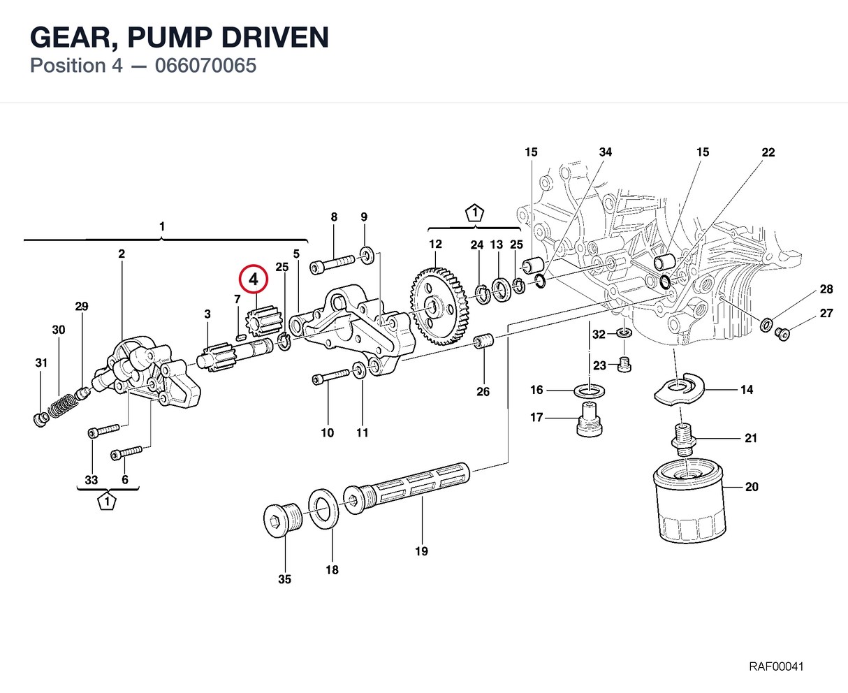 GEAR, PUMP DRIVEN