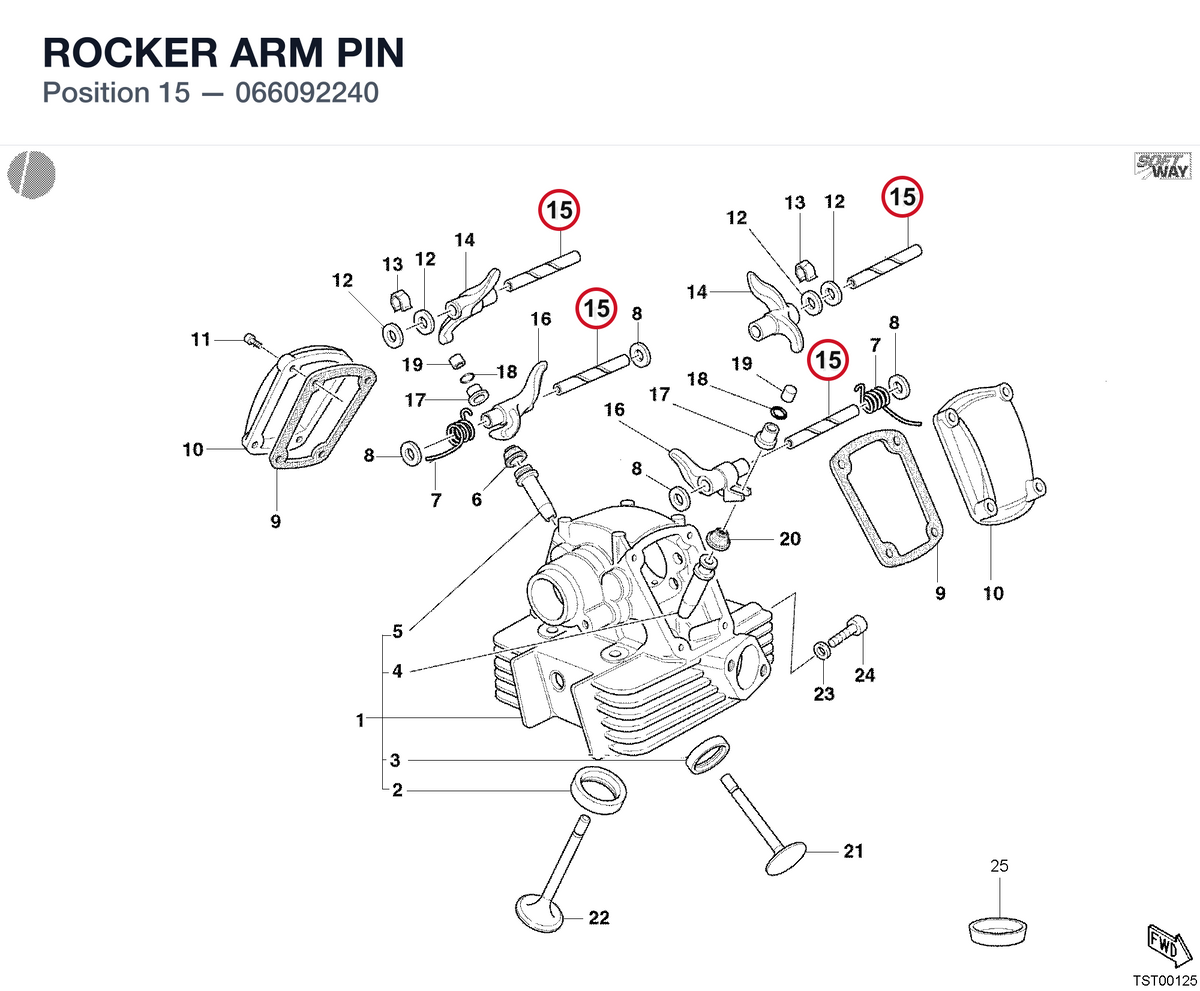 ROCKER ARM PIN 066092240 diagram position