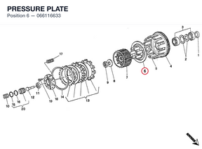 PRESSURE PLATE 066116633 diagram position