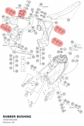 Diagram preview: RUBBER BUSHING (76407061000)