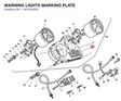 WARNING LIGHTS MARKING PLATE