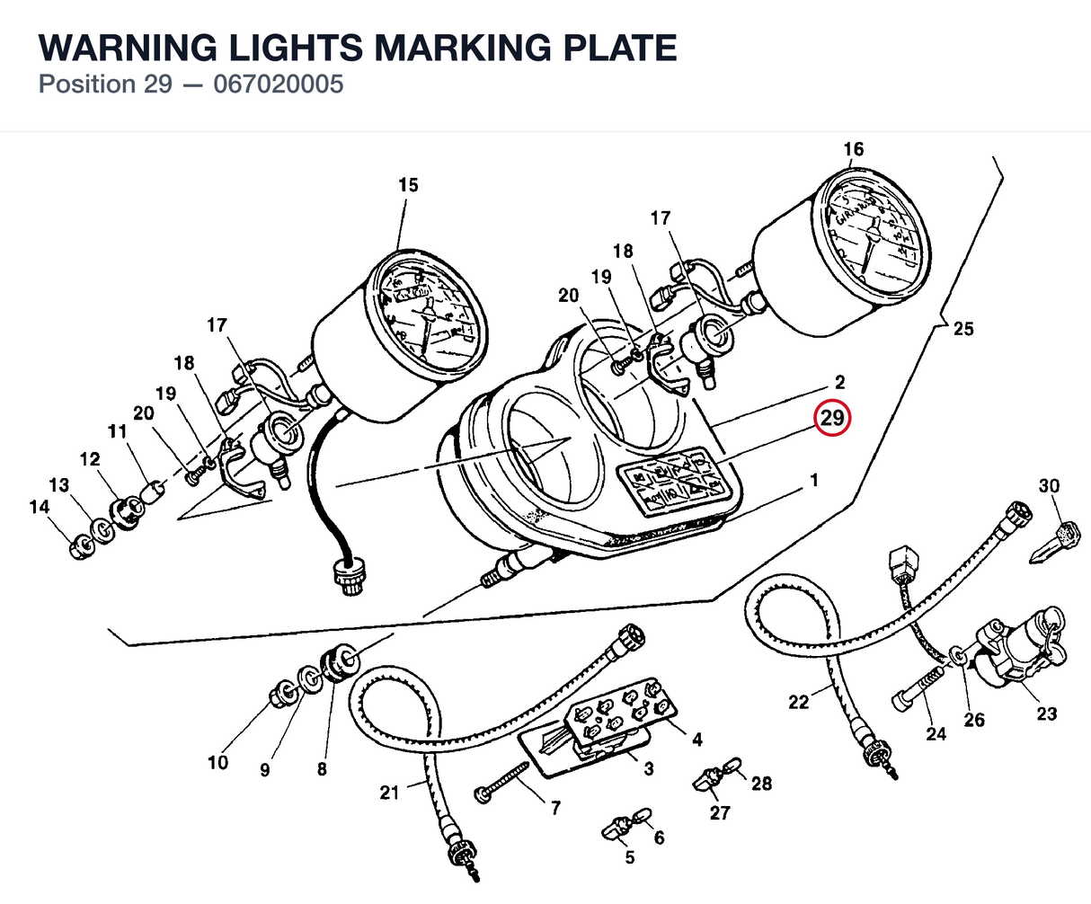 WARNING LIGHTS MARKING PLATE