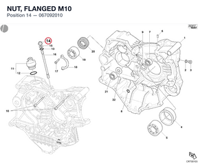 NUT, FLANGED M10 067092010 diagram position