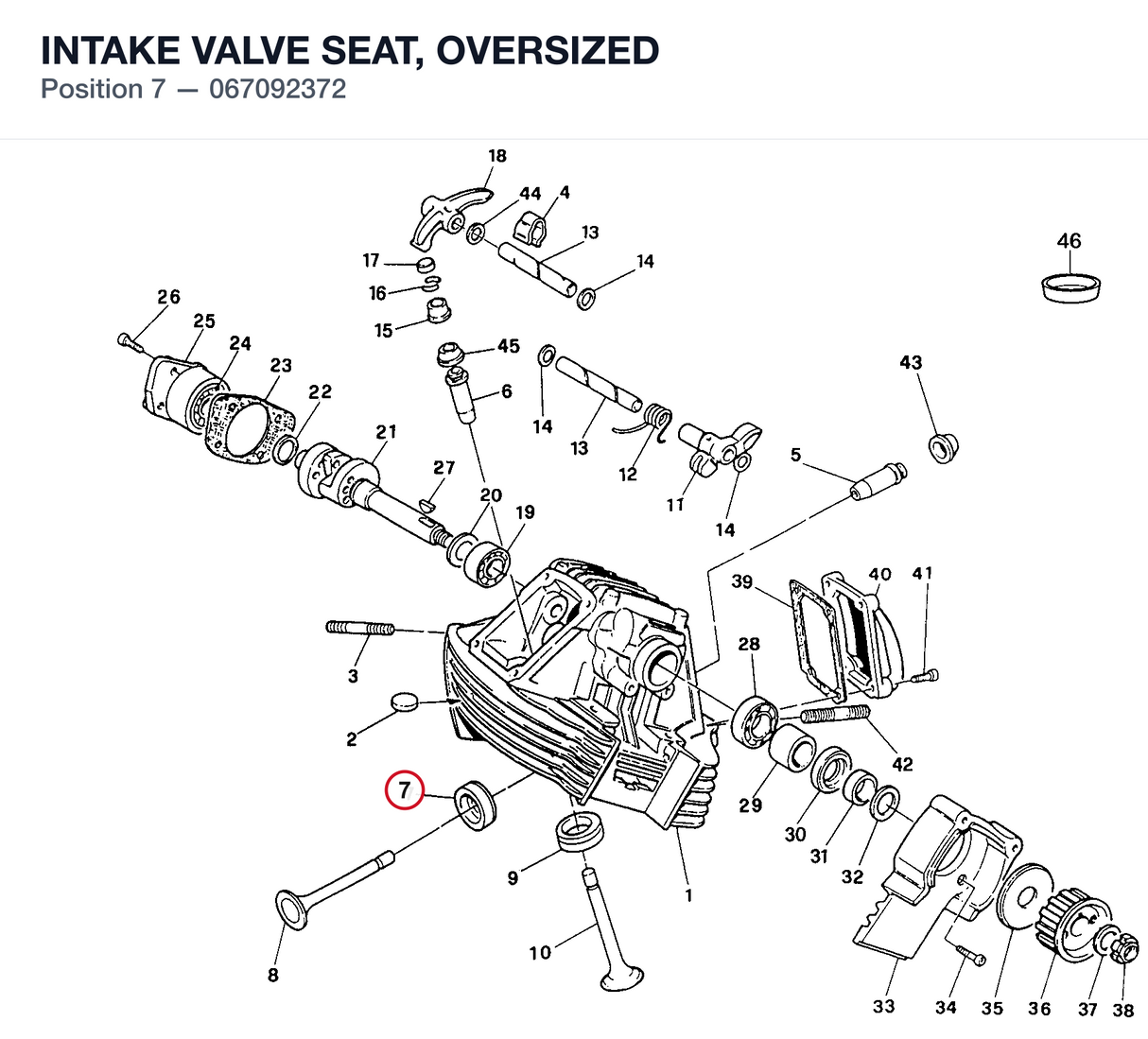 INTAKE VALVE SEAT, OVERSIZED