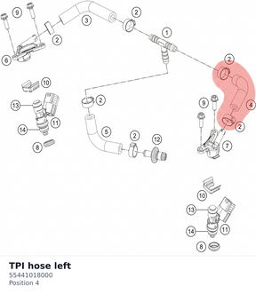 Diagram preview: TPI hose left (55441018000)
