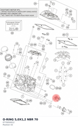 Diagram preview: O-RING 5,0X1,2 NBR 70 (0770050012)