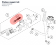 Diagram preview: Piston repair kit (A56013008000)