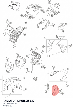 Diagram preview: RADIATOR SPOILER L/S (7600806000030)