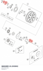 Diagram preview: WASHER 15.2X30X2 (90610087000)