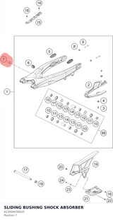 Diagram preview: SLIDING BUSHING SHOCK ABSORBER (A13004030010)