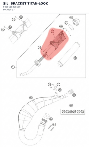 Diagram preview: SIL. BRACKET TITAN-LOOK (5030518308559)