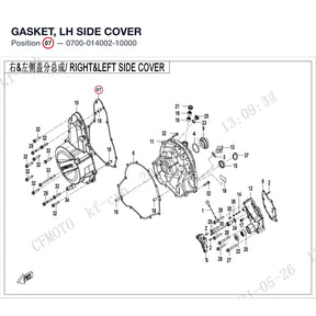 GASKET, LH SIDE COVER product image