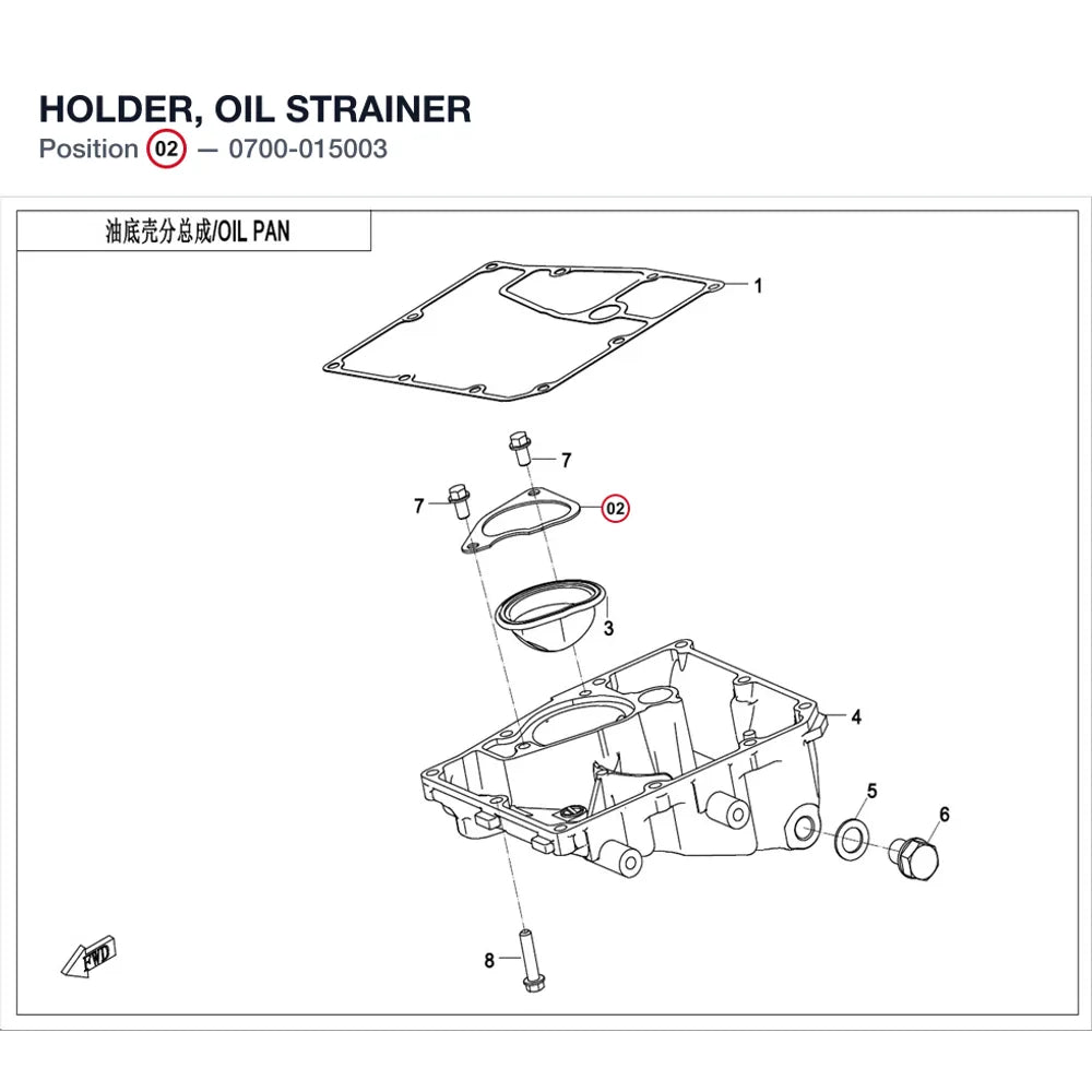HOLDER, OIL STRAINER product image