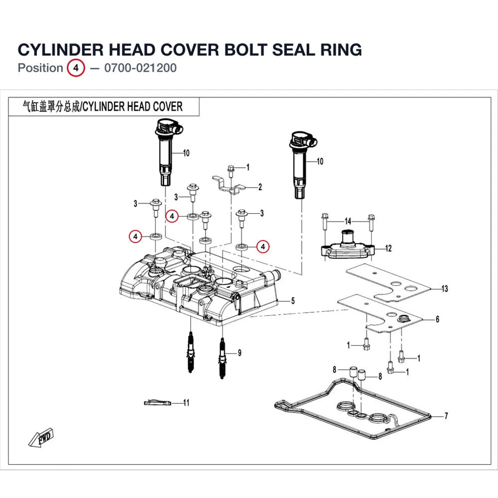 CYLINDER HEAD COVER BOLT SEAL RING product image