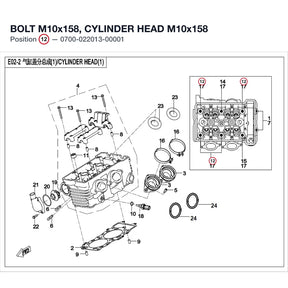 BOLT M10x158, CYLINDER HEAD product image