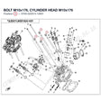 BOLT M10x176, CYLINDER HEAD product image