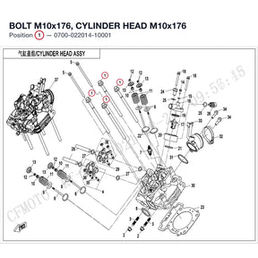 BOLT M10x176, CYLINDER HEAD product image