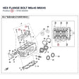 HEX FLANGE BOLT M6x45 product image