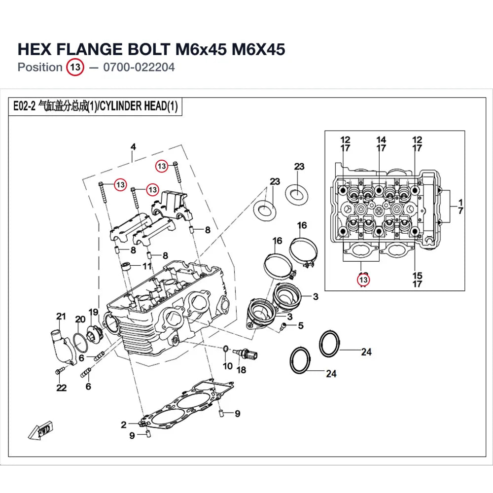 HEX FLANGE BOLT M6x45 product image