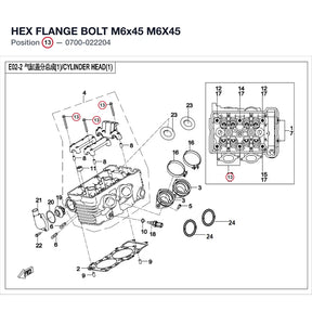 HEX FLANGE BOLT M6x45 product image