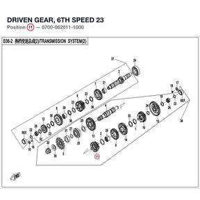 DRIVEN GEAR, 6TH SPEED product image