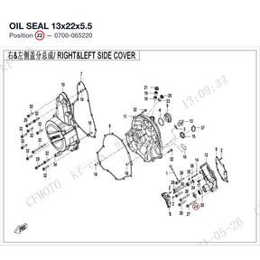 OIL SEAL 13x22x5.5 product image