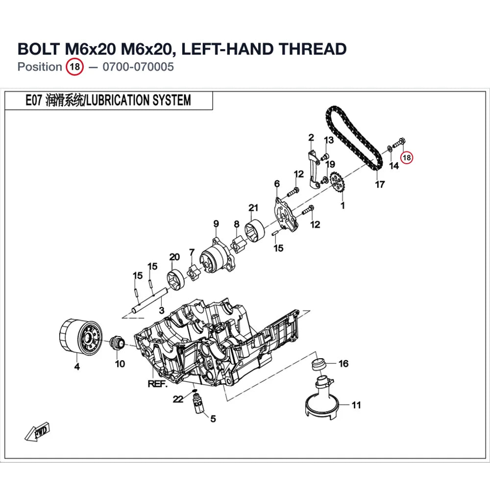 BOLT M6x20 product image