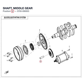SHAFT, MIDDLE GEAR product image