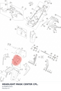 Diagram preview: HEADLIGHT MASK CENTER CPL. (61908001055)