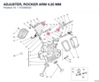 ADJUSTER, ROCKER ARM 4.20 MM 072392522 diagram position