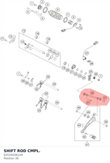 Diagram preview: SHIFT ROD CMPL. (63534036144)