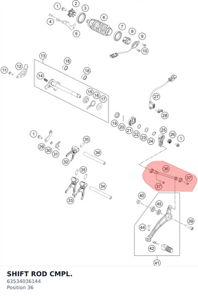 Diagram preview: SHIFT ROD CMPL. (63534036144)