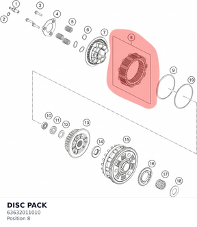 Diagram preview: DISC PACK (63632011010)