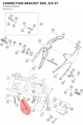 Diagram preview: CONNECTION BRACKET ENG. R/S 07 (7500310104901)