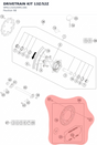 Diagram preview: DRIVETRAIN KIT 13Z/52Z (SPA113U52KM118A)