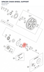 Diagram preview: SPACER CHAIN WHEEL SUPPORT (90110053000)