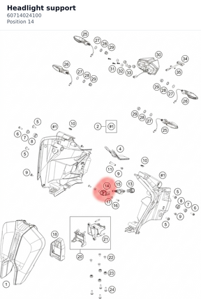 Diagram preview: Headlight support (60714024100)