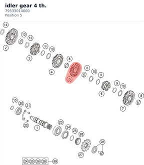 Diagram preview: idler gear 4 th. (79533014000)