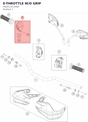 Diagram preview: E-THROTTLE W/O GRIP (A62611012000)